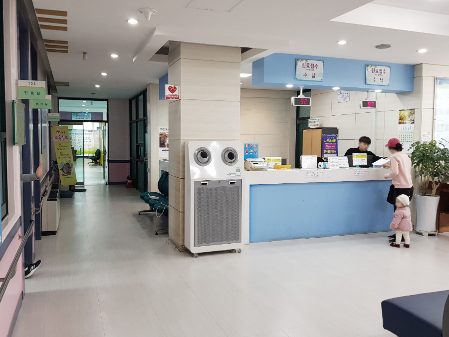 Ecover Large Capacity Air Purifier Q Series installed in hospital