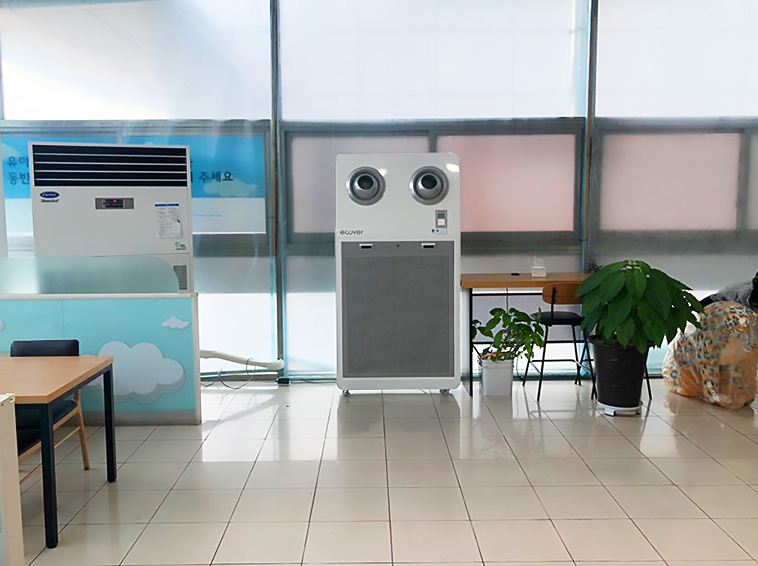 Ecover Large Capacity Air Purifier Q Series installed in rest area