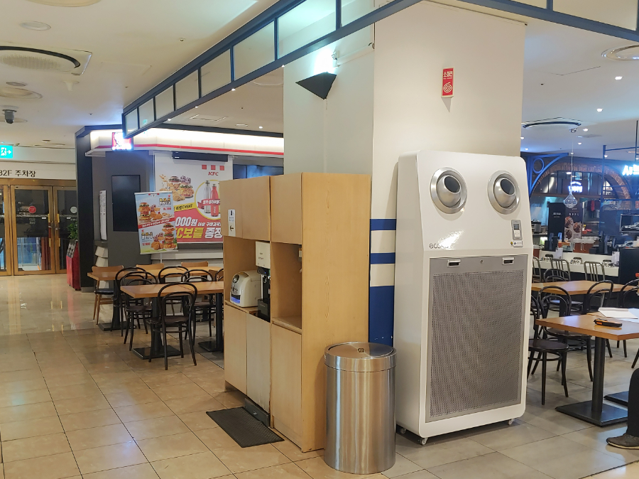 Ecover Large Capacity Air Purifier Q Series installed in department store
