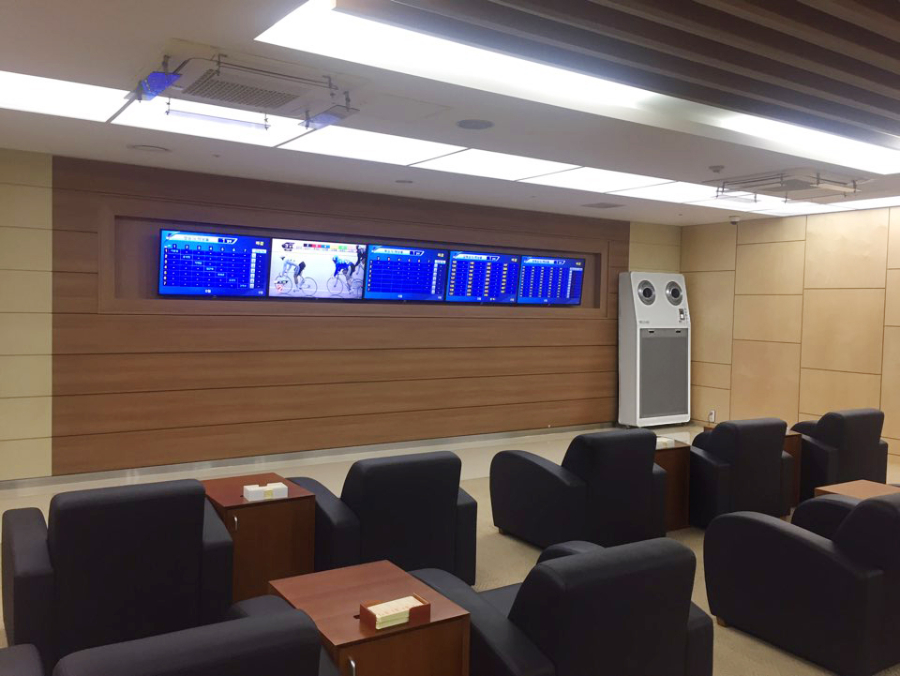 Ecover Large Capacity Air Purifier Q Series installed in premium seating for sports stadium