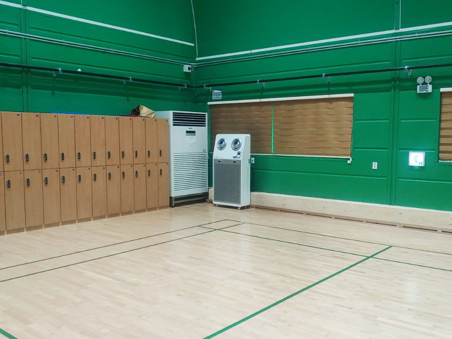 Ecover Large Capacity Air Purifier Q Series installed in sports facility
